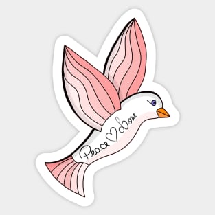 Marvelous Peace and Love Dove Sticker